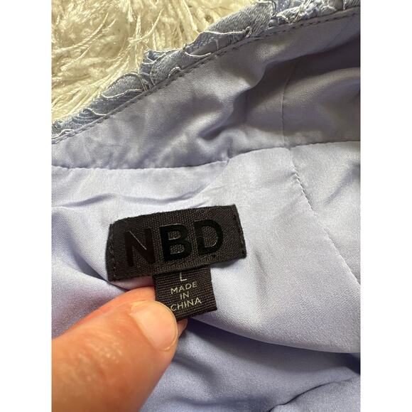 NBD Marvin Lace Mini Dress in Lilac Revolve Ruched HOCO Large Mini Cocktail - Picture 7 of 11